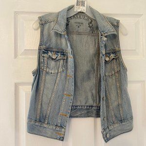 Aritzia Light Wash Denim Jacket Vest